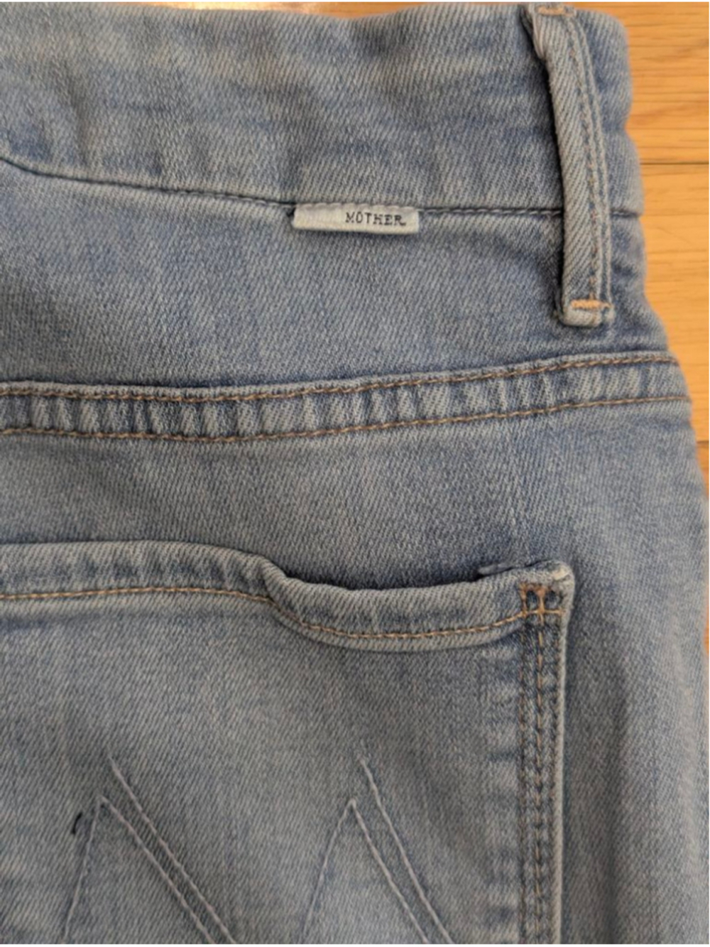 MOTHER Looker Skinny Jeans Light Kitty Blue Size 27 - Picture 7 of 14